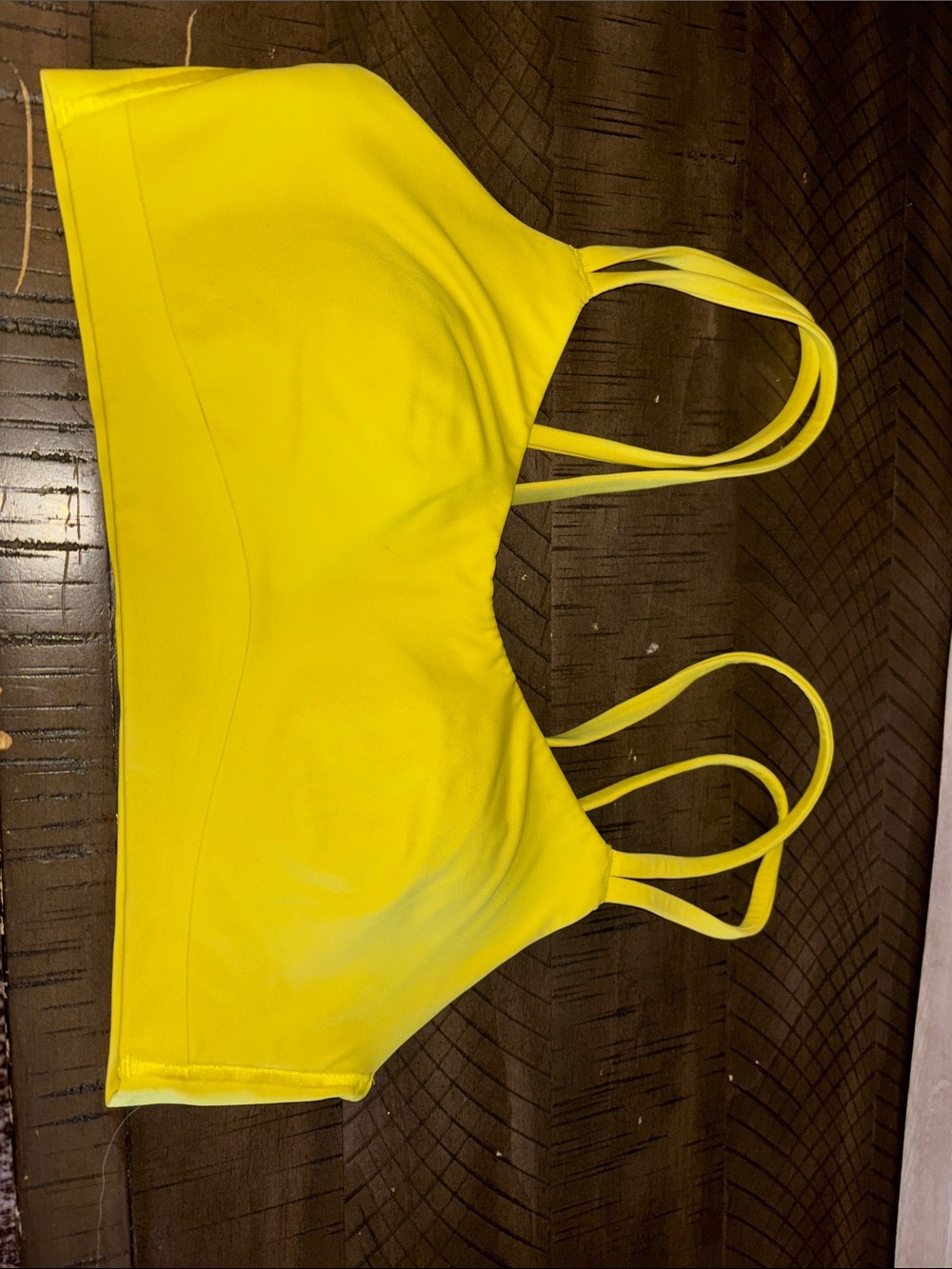 Yellow Strappy Lululemon Sports Bra